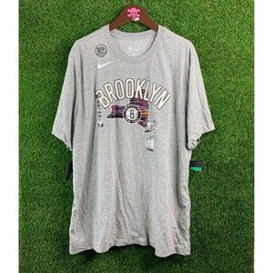 Brooklyn Nets NBA Nike City Edition Gray Bed-Stuy Dri-Fit T-shirt Men's XL